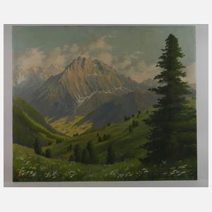 Minni Herzing, "Sommerlandschaft im Hochgebirge"