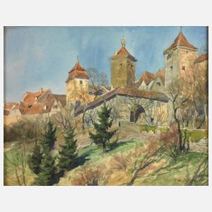 Wilhelm Schacht, Ansicht Rothenburg ob der Tauber