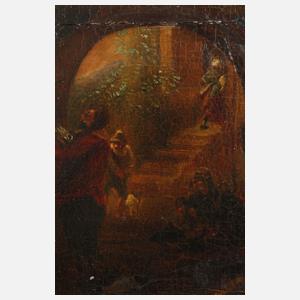 Rastende Bauern vorm Stadttor