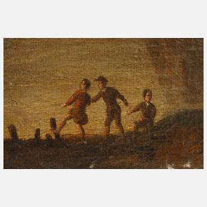 Holländische Hafenszene um 1800