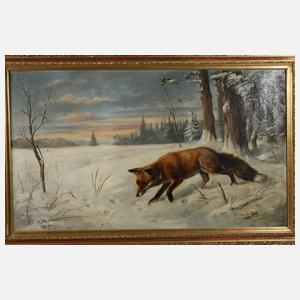 Fritz van den Daele der Ältere, Fuchs in Winterlandschaft