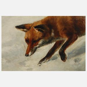 Fritz van den Daele der Ältere, Fuchs in Winterlandschaft
