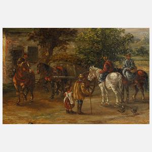 E. Masters, Reiter vor der Schänke