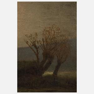 Hans Rembrandt, Windmühle im Mondenschein