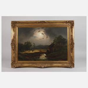 Karl Ludwig Scheins, attr., Mondscheinlandschaft