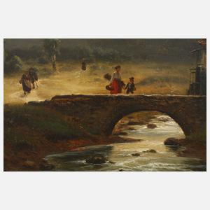 Karl Ludwig Scheins, attr., Mondscheinlandschaft