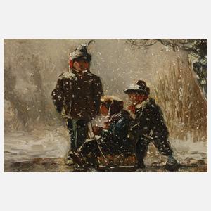 Adolf Stademann, "Kinder auf dem Eis"