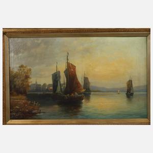 F. Therry, Imposante abendliche Seeansicht