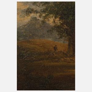 August Weber, Romantische Abendlandschaft