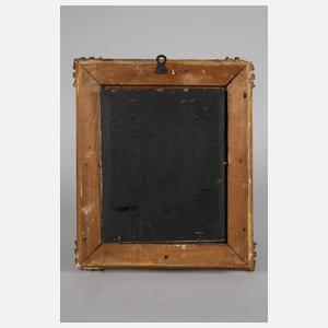 Wanderbursche vor der Schenke