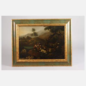 Hirten in abendlicher Landschaft