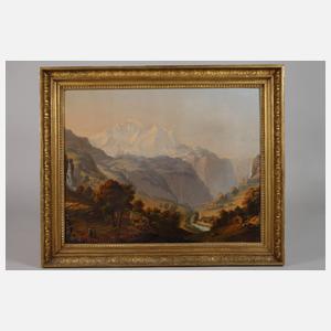 Sommerliche Hochgebirgslandschaft mit Jungfrau