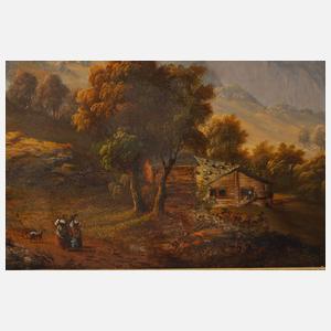 Sommerliche Hochgebirgslandschaft mit Jungfrau