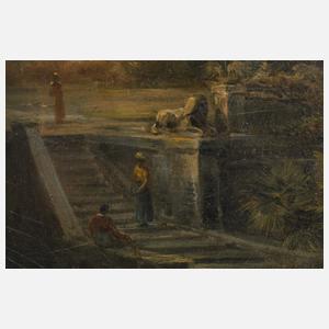 Stimmungsvolle mediterrane Parkansicht