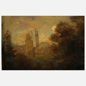 Stimmungsvolle mediterrane Parkansicht