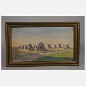 Gottfried Beyer, Kornnocken im Abendlicht