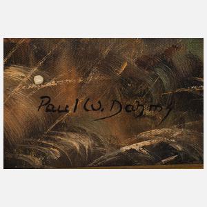 Paul Wilhelm Dahms, Hirsch im Herbstwald