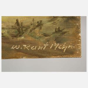 Willi Kant, Seenlandschaft mit Figuren