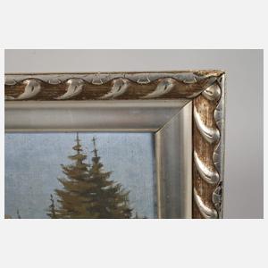 Hermann Lenz, Brücke in Winterlandschaft