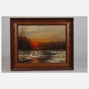 Winterabend am Fluss