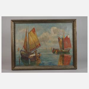 R. Müller, Boote vor Venedig