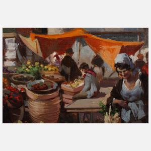 Witman Etelka Vizkeleti, "Blumenmarkt in Szeged"