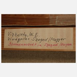 Witman Etelka Vizkeleti, "Blumenmarkt in Szeged"