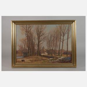 Hans Uitz, Vorfrühlingshafte Dorfansicht