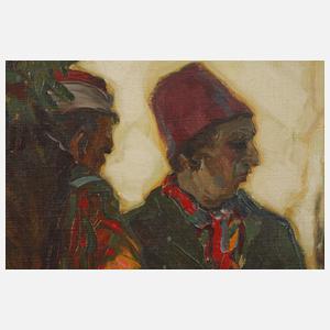 Türkische Bauern am Meer