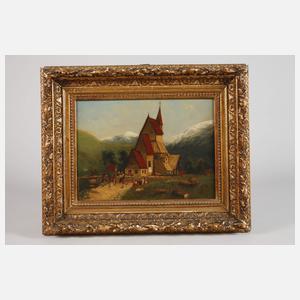 Kirchgang in Norwegen nach Ernst Aschenbach