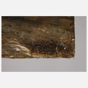 Paar Gemälde mit Fuhrwerken und Pferden