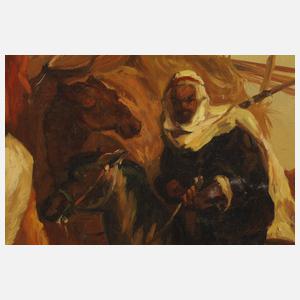 Beduinenkarawane in der Wüste