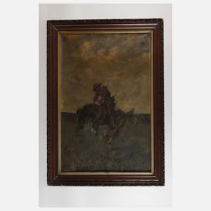 Cowboy von Indianern verfolgt