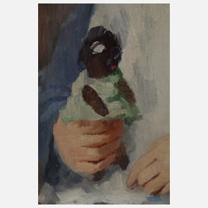 Mädchen mit dunkler Puppe