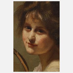 "Mädchen mit Blumenkorb"