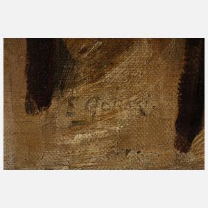 Dame bei der Toilette