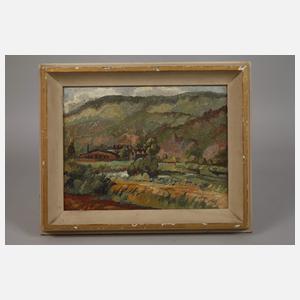 Sommerlandschaft mit Fabrik