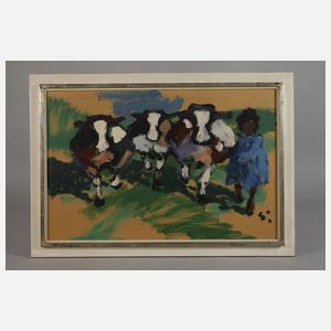 Heinrich Arrigo Wittler, Hirtenjunge mit Kühen