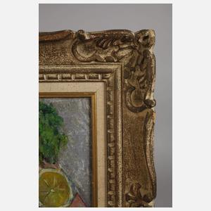 Französische Expressionistin, Stillleben mit Fischen und Zitrone