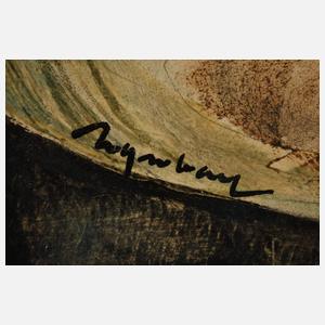 Expressives Stillleben mit Fischen