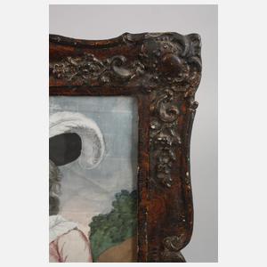 Barockrahmen mit Gouache