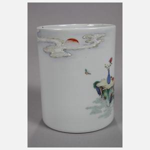 Bitong Famille Rose "Gelehrter unterm Kiefernbaum"