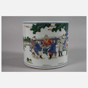 Bitong Famille Verte "Beamte beim Weingenuss"