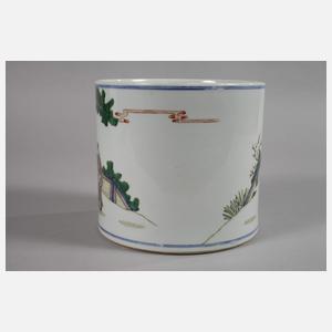 Bitong Famille Verte "Beamte beim Weingenuss"