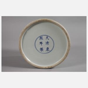 Bitong Famille Verte "Beamte beim Weingenuss"