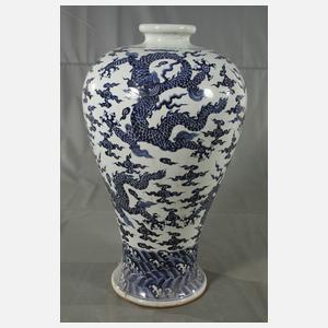 Paar riesige Meiping-Drachenvasen Xuande