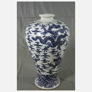 Paar riesige Meiping-Drachenvasen Xuande