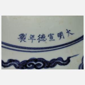 Paar riesige Meiping-Drachenvasen Xuande