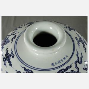 Paar riesige Meiping-Drachenvasen Xuande