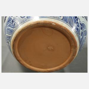 Paar riesige Tianqiuping-Drachenvasen Xuande